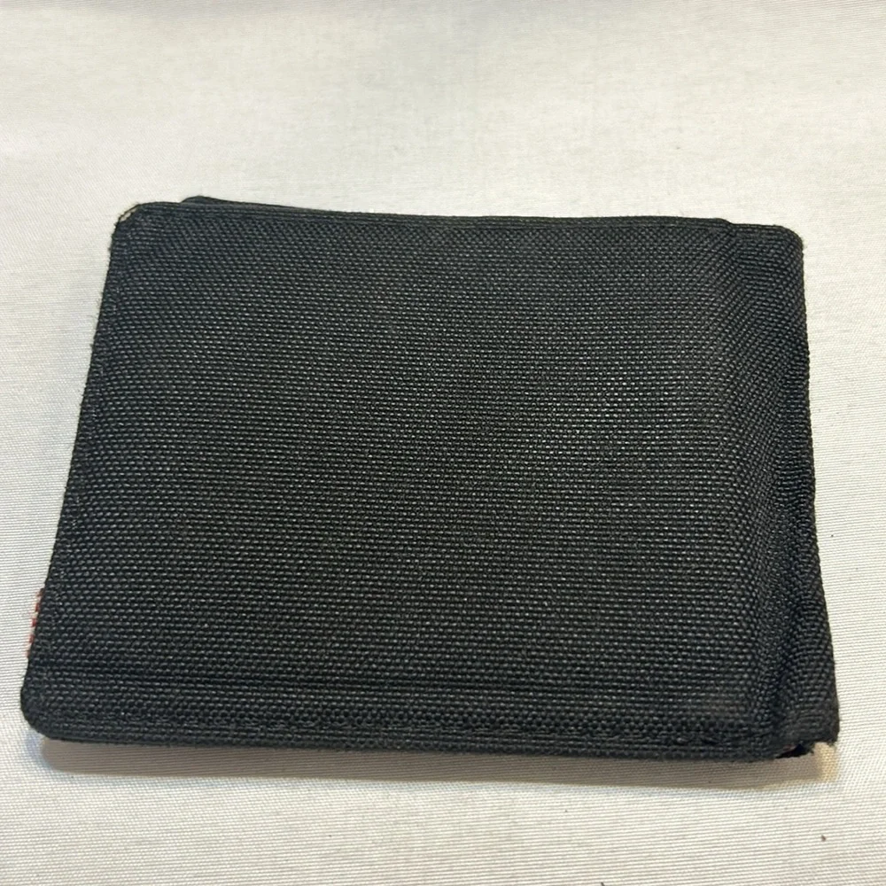 💥 2/$10 Herschel Supply black canvas bifold wallet